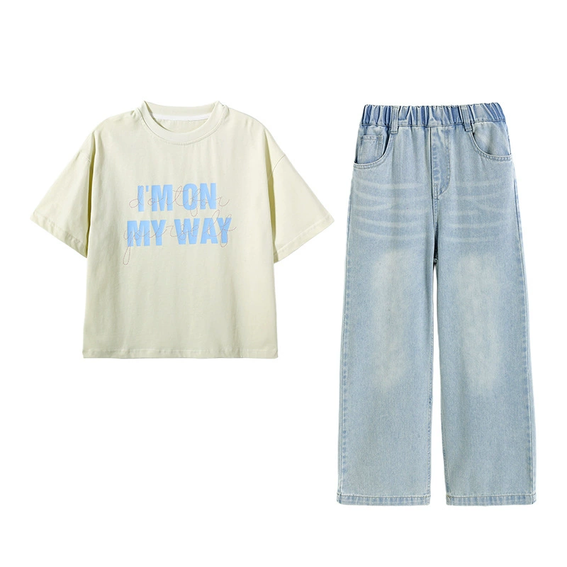 Summer children's cotton T-shirt, for import, for teenagers