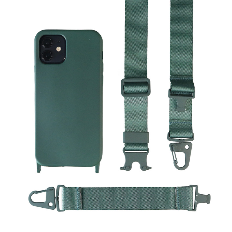 For Apple 13 Liquid Silicone XR Drop-resistant Phone Case with Lanyard for iPhone11Promax Soft Case 12mini