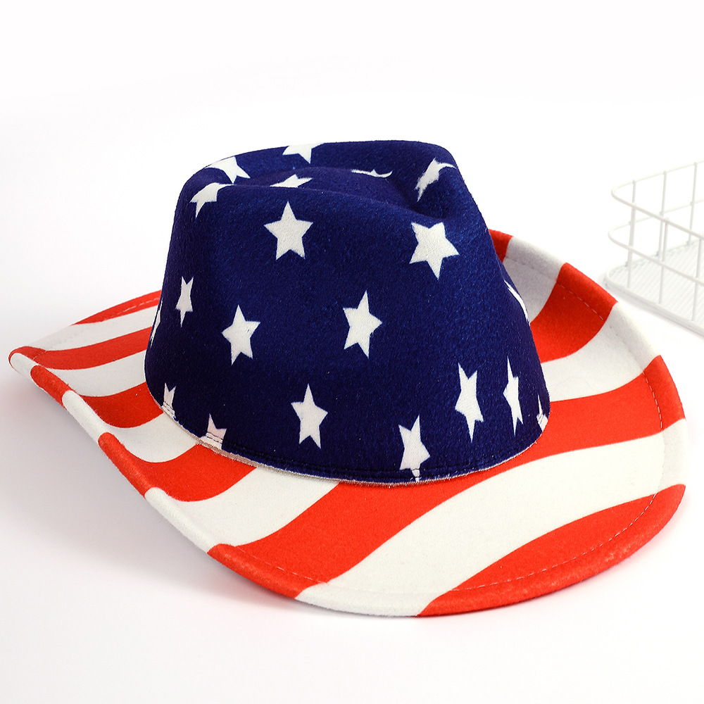 Bandera americana occidental Panamá Denim sombrero marinero danza sombrero personalidad Pradera Estrella Jazz sombrero