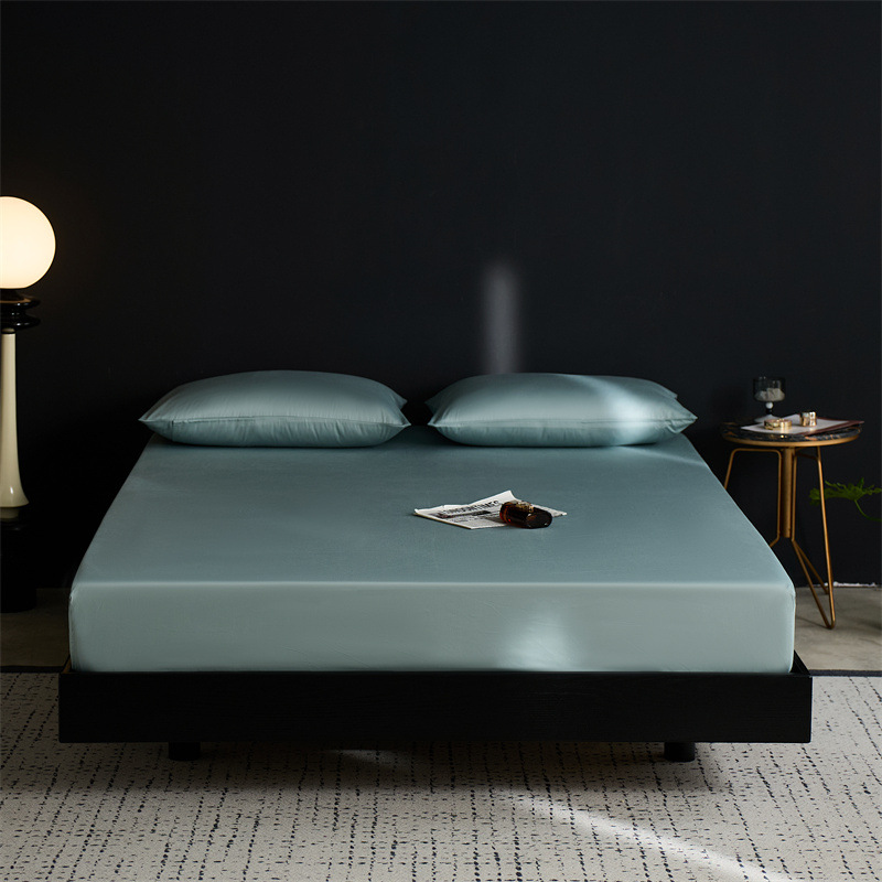 Hotel de lujo ligero de siete estrellas soporte de alta gama algodón de lana larga cama de algodón cubierta de protección de colchón cubierta antideslizante tres piezas