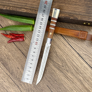 Sharp Knife New Damascus Household Outdoor Fruit Knife Barbecue Dividing Knife Boutique Collection Knife with Sheath