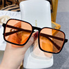 Fashionable brand sunglasses, square glasses, city style, internet celebrity