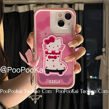 PooPooKai超萌可爱溜冰鞋猫咪适用苹果15iphone14手机壳13promax