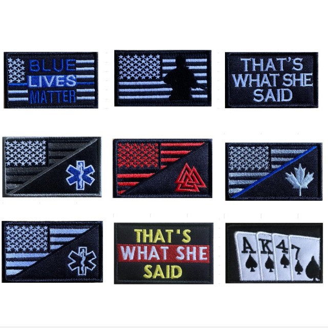 户外绣花标胶旗刺美 做刺绣徽章刺绣 热 销布贴徽跨境货魔术贴