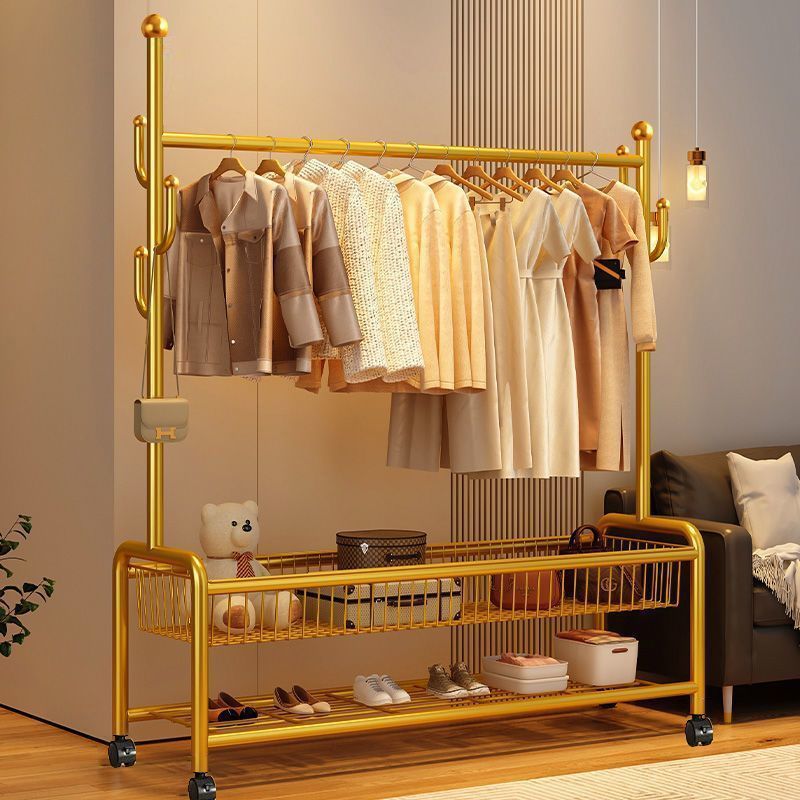 Clothes Rack Floor-standing Vertical Bedroom Household Removable Clothes Rack Simple Indoor Coat Rack Living Room Balcony Clothes Drying Rack