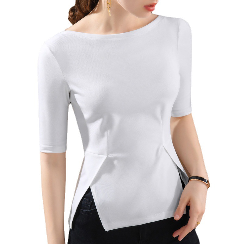 Camiseta de manga media para mujer 2023 Camiseta de media manga para mujer nueva y elegante camiseta de media manga para mujer