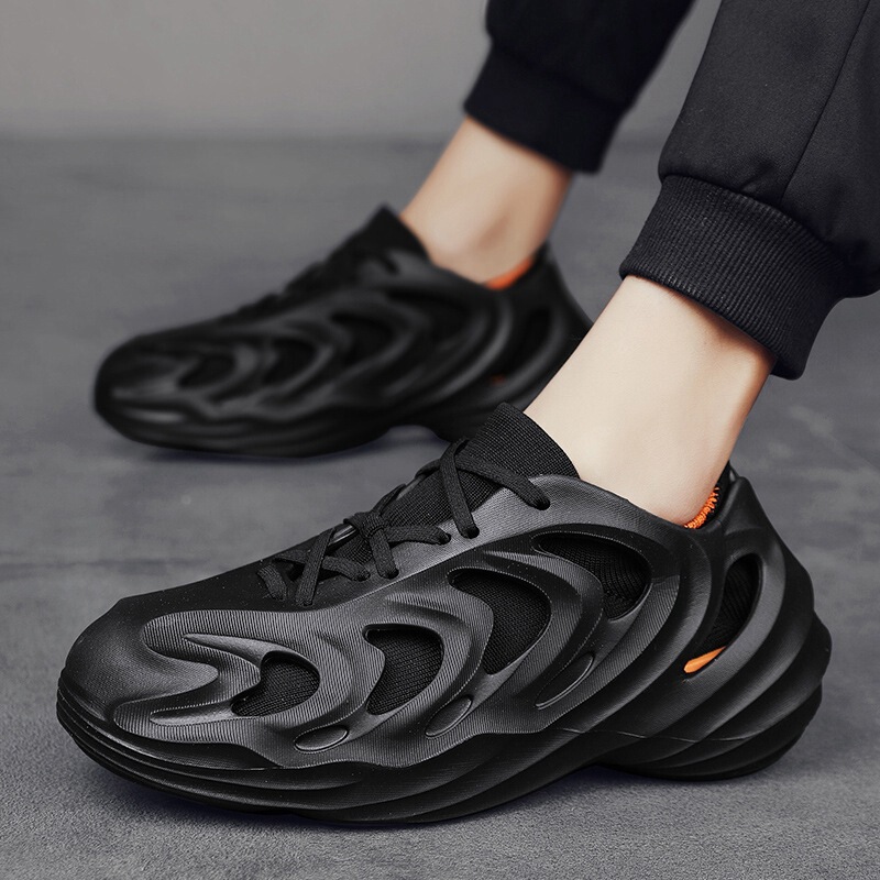 Detachable Croc Shoes Men's Shoes Summer 2025 Men's Socks Shoes Student Coconut Trendy Shoes Men's Casual Sports Shoes
