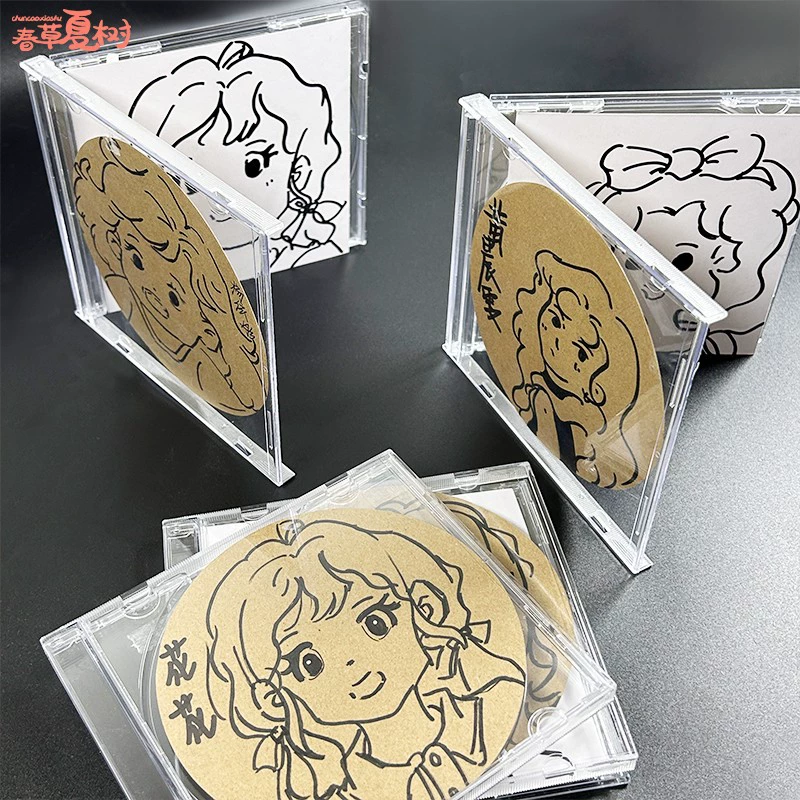 Прозрачная коробка для компакт-дисков для детского сада, фото-стена, экологическая студия, акриловая коробка для компакт-дисков, креативное художественное украшение, композиция