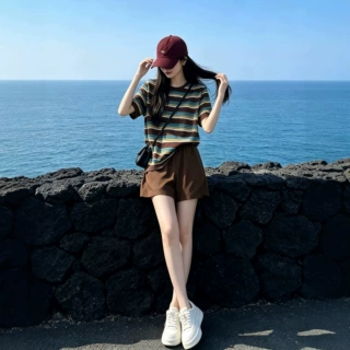 休闲运动套装女夏季薄款2026新款今年流行爆款减龄短袖短裤两件套