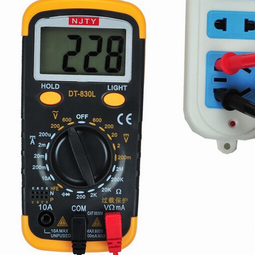 正品天宇DT830L/830C数字式万用表数显万能表便携小巧防烧带背光