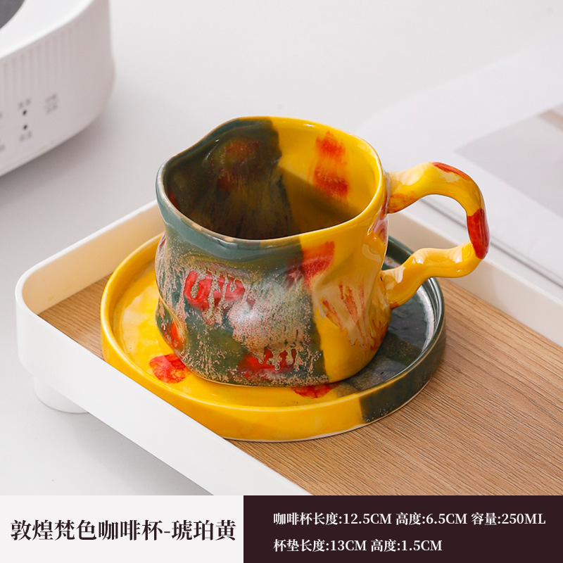 Horno transfronterizo de exportación de tazas de café de cerámica fuente de tazas de cola tazas de marca de tazas de restaurantes retro estadounidenses tazas de agua de alojamiento lotes