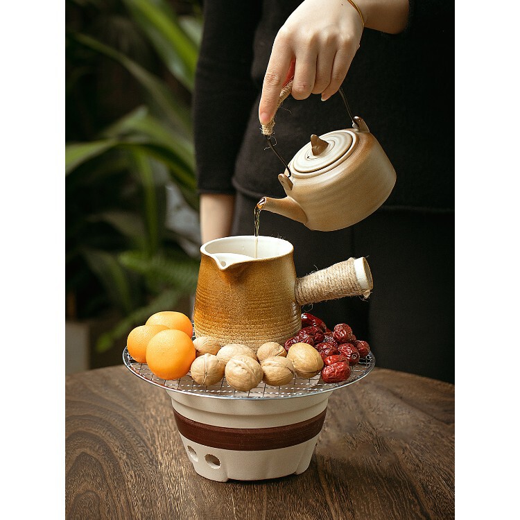 Tea Brewing Stove New Year's Gift Ceramic Stove Teapot Complete Gift Box for Elders and Leaders Business Year of the Horse Souvenir