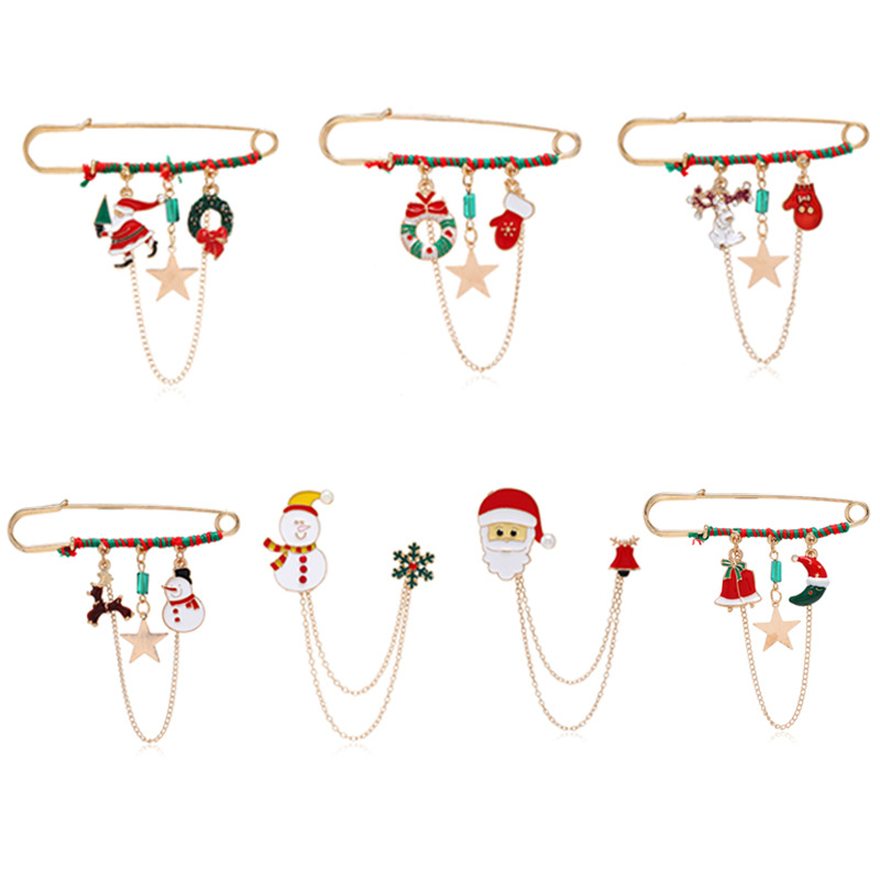 Christmas brand brooch