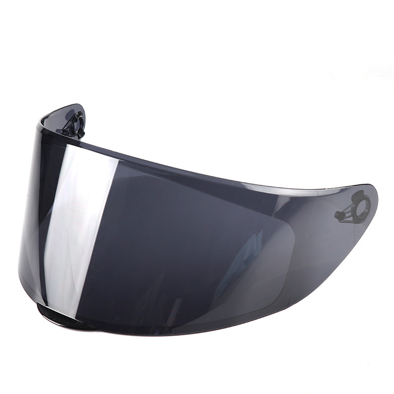 Motorcycle Large Lens Black Tea Silver-Coated Colorful Motorcycle Helmet Accessories for Riding, Unisex, Night Vision, Light-Transmitting