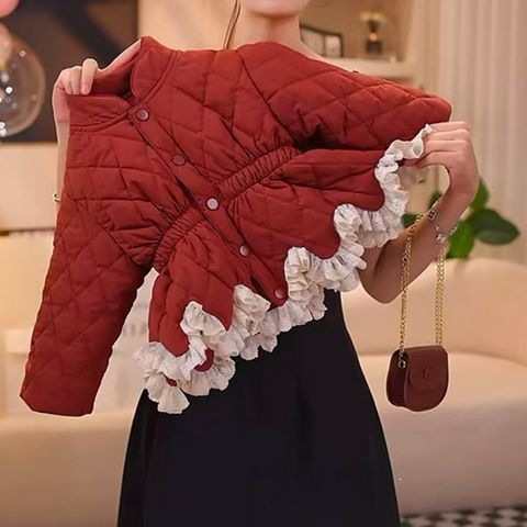女童棉服外套新款2026洋气儿童加厚棉衣保暖小香风加绒棉袄冬季