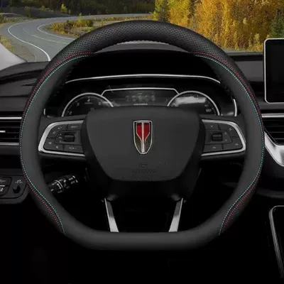 Steering wheel cover | Handlebar Cover - type-d-two-color-thread-38cm