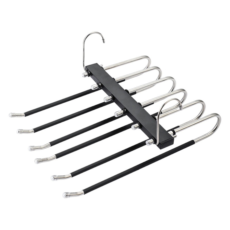 Perchas para pantalones plegables multifuncionales perchas para pantalones multicapa, perchas para pantalones mágicos para el hogar, perchas para pantalones de artefactos de almacenamiento de armario