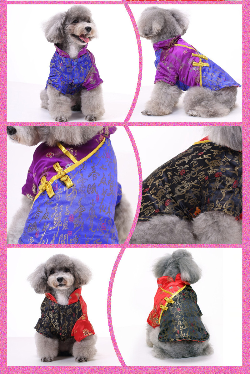 Pet Clothes Festive Dog And Cat New Year Outfits Tang Suit For Spring Autumn Warm Thick Cotton Coat For Pets_voghion.com