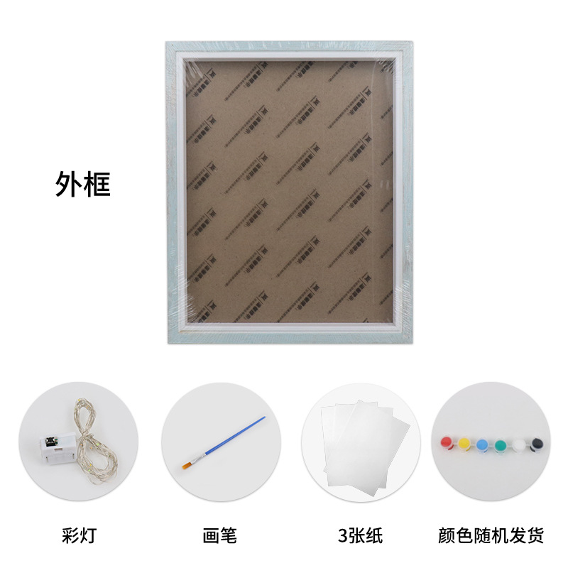 Factory in Stock DIY Couple Baby Hand Print Photo Frame Simple Table-Top Picture Frame Wall-Mounted 10-Inch 60/Box Wholesale