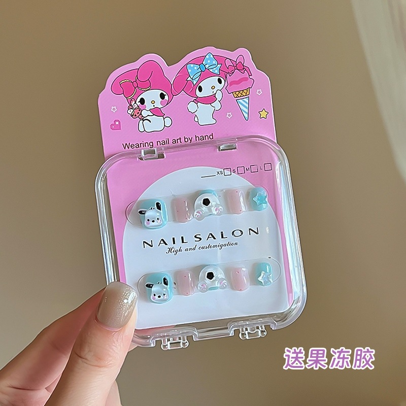Niños parches de uñas super lindas chicas lindas usan pegatinas de dibujos animados de uñas seguras desmontables parches de uñas al por mayor image 78