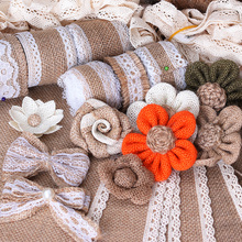 麻布花边卷蕾丝织带子布条缠幼儿园环创装饰布置编材料手工辅料无
