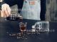 Wholesale 200ml beverage bottle ins flat small wine bottle transparent coffee cold drink milk tea fruit wine bottle white wine glass empty bottle