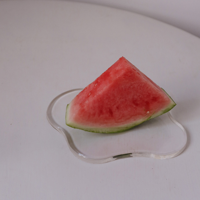 Transparent Acrylic Decorative Plate Coaster Storage Plate Simple Nordic Style Dining Table Ornaments Photography Props