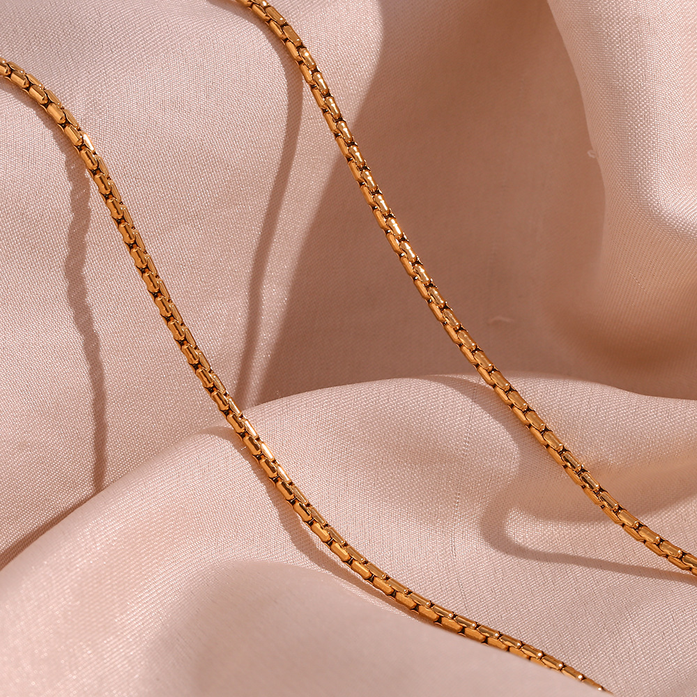 18K Gold Vacuum Plating Stainless Steel Chain Necklace