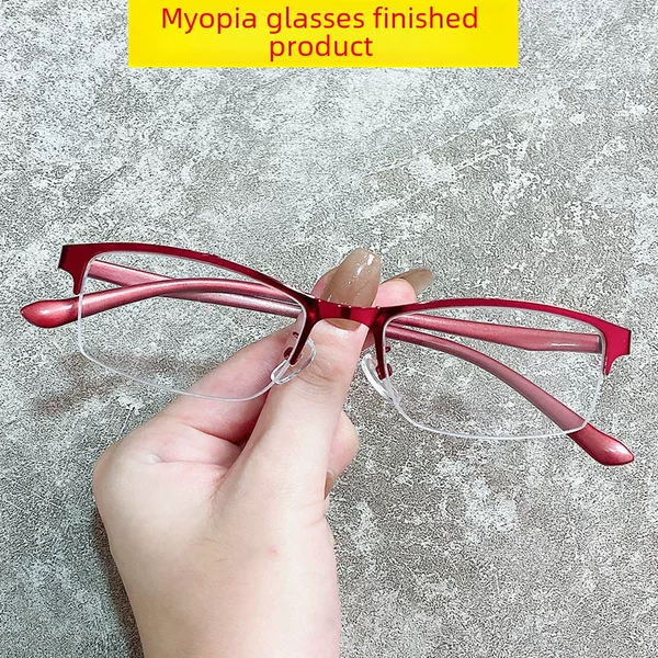 European and American Retro Cat-Eye Myopia Glasses for Women, Professional, Can Be Equipped with Prescription Lenses, Flat Glasses, Color-Changing Eyeglass Frames