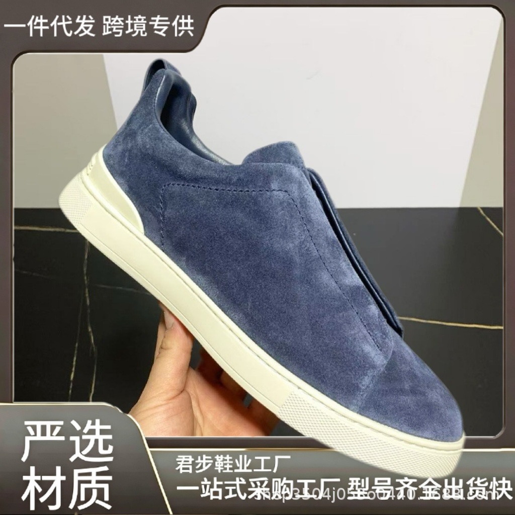 New Jieniya Men's Shoes from Guangzhou Factory, Made of Top-Layer Cowhide, Slip-On Casual Genuine Leather, Luxurious and Versatile