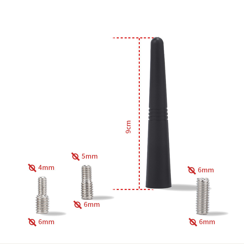 Manufacturer wholesale universal short antenna 3 6.5 9CM 2.5 3.5 7inch with 3 screws for car antenna