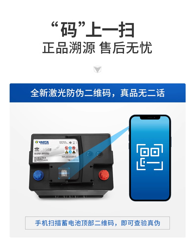 Suitable for Valta Car Battery Silver Label Agm70 Start-Stop Battery Audi Q3 Bmw Mini Label