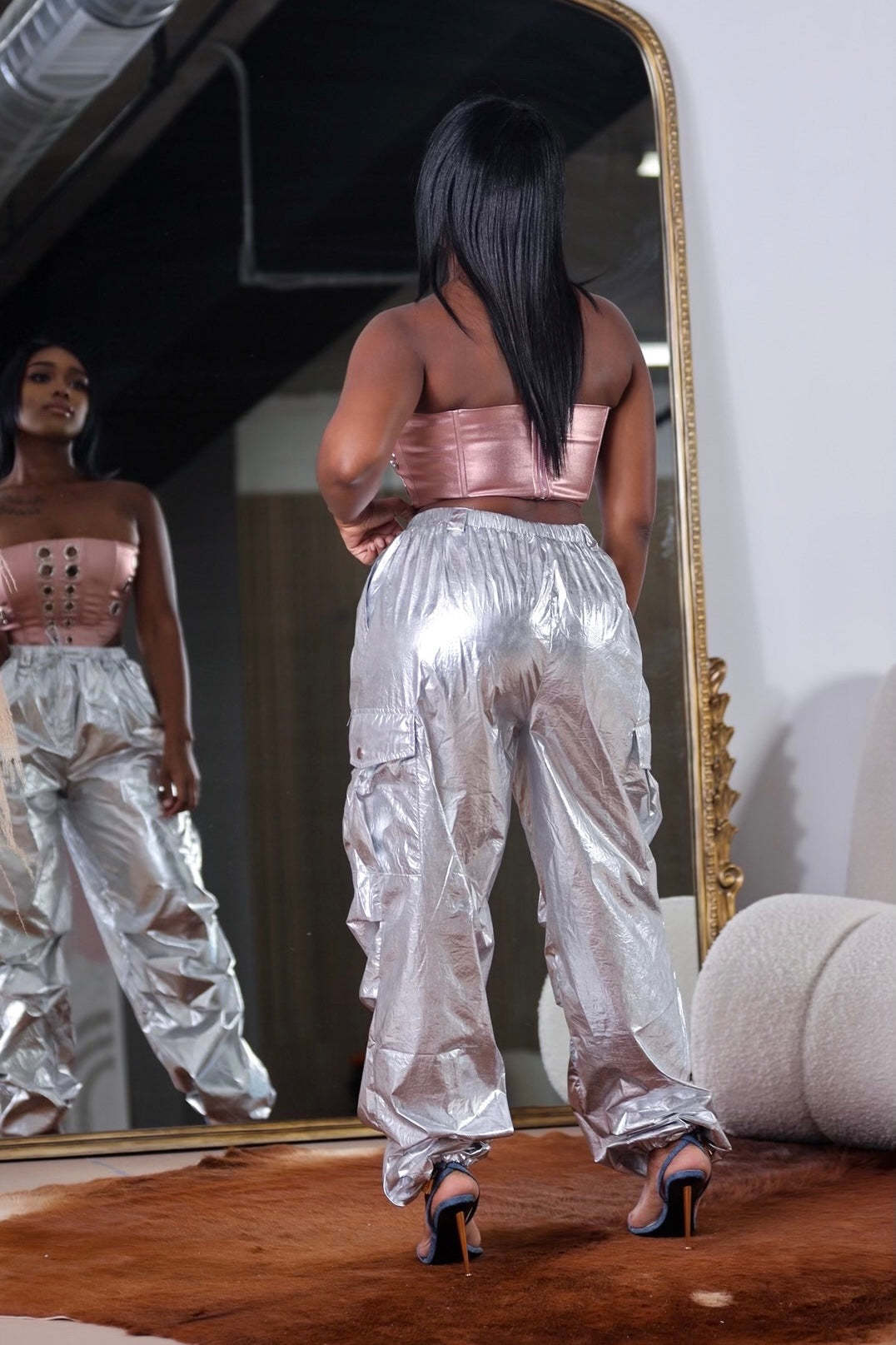 Women's Clothing fashion women's casual pants solid color three dimensional pocket pleated overalls trousers_voghion.com