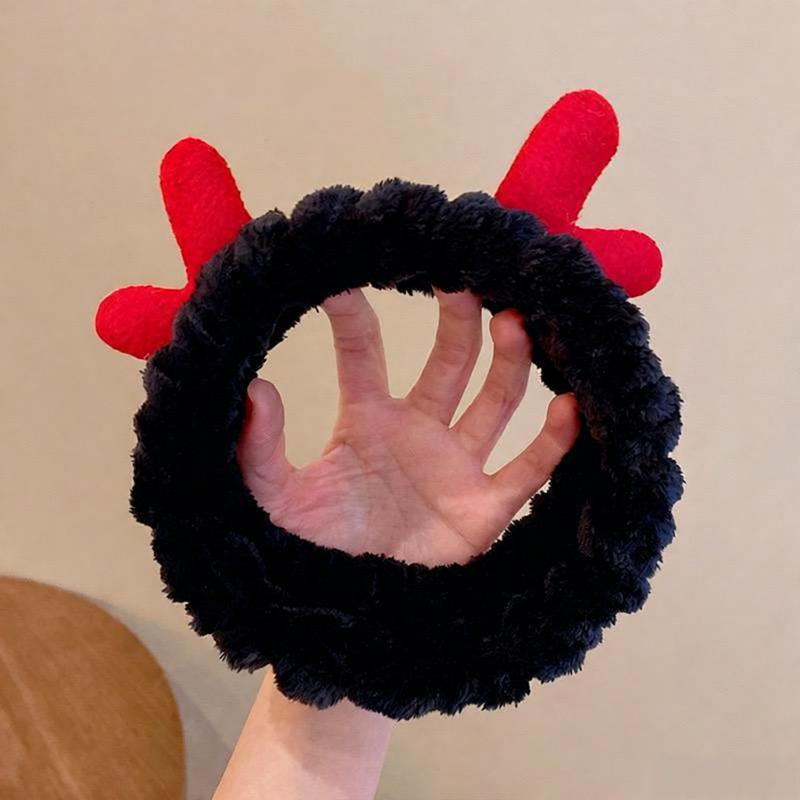 Caricatura verde rana correa de cabello mujer nuevo lindo gran ojo correa de cabello lavar la cara correa de cabello máscara de Navidad tocado