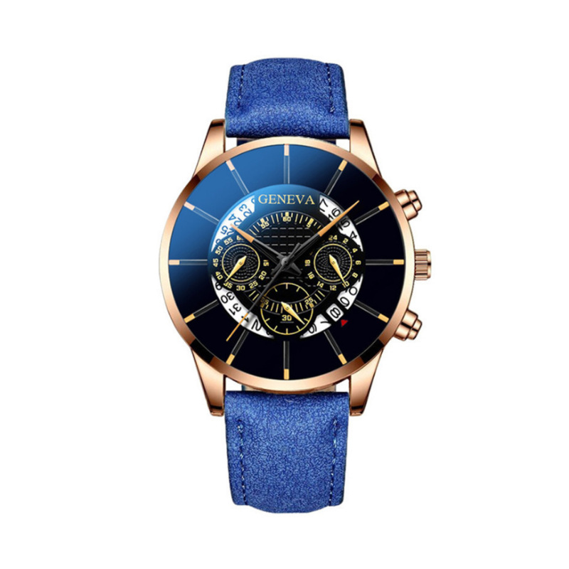 96g Weight Ordinary Glass Mirror Material Alloy Strap Material Casual Solid Color Buckle Quartz Men's Watches