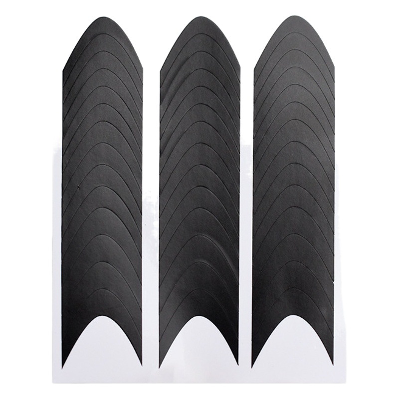 Manicura francés pegatinas 2024 nueva media luna francesa borde uñas joyería pegatinas francés en forma de V pegatinas auxiliares conjunto completo