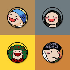 【傻笑一家子】原創支架桌面可摺疊女款可愛伸縮懶人支架手機通用