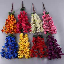 跨境仿真桃花仿真梅花枝室内插花装饰婚庆酒店花摆件批发仿真绢花