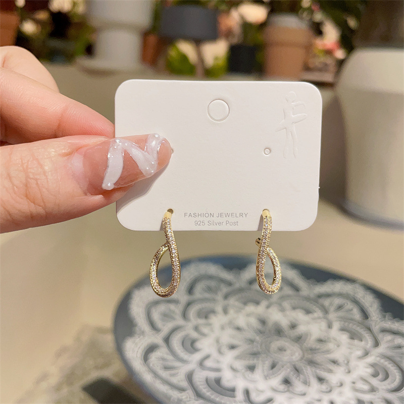 Fashionable trend geometric small cute sophisticated earrings with…