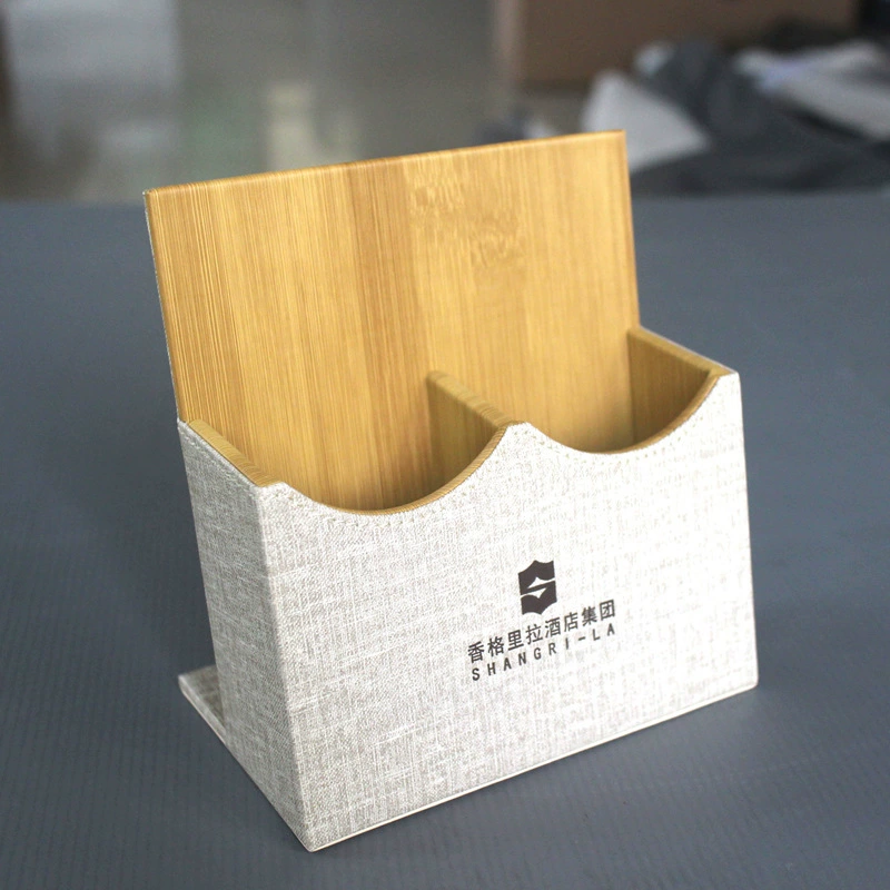 Оптовая Продажа с фабрики отель гостевая комната Настольный ящик для хранения пульт дистанционного управления крышка сиденья зажим кожаный ящик для кондиционирования воздуха канцелярский ящик на заказ