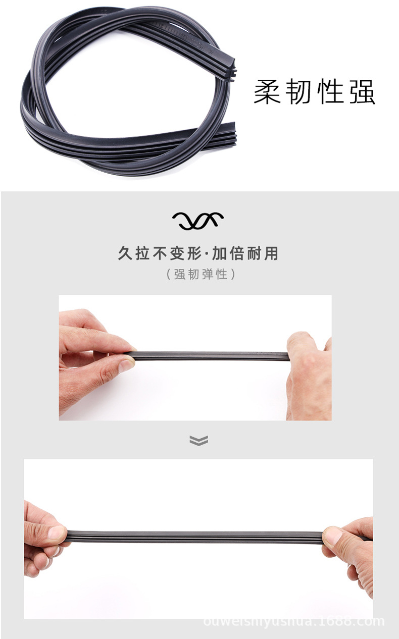 Wholesale Metal Frame Wiper Blades, Universal U-Shaped Silent Wiper Blades for Trucks, Frame Wiper Arms Available for Dropshipping
