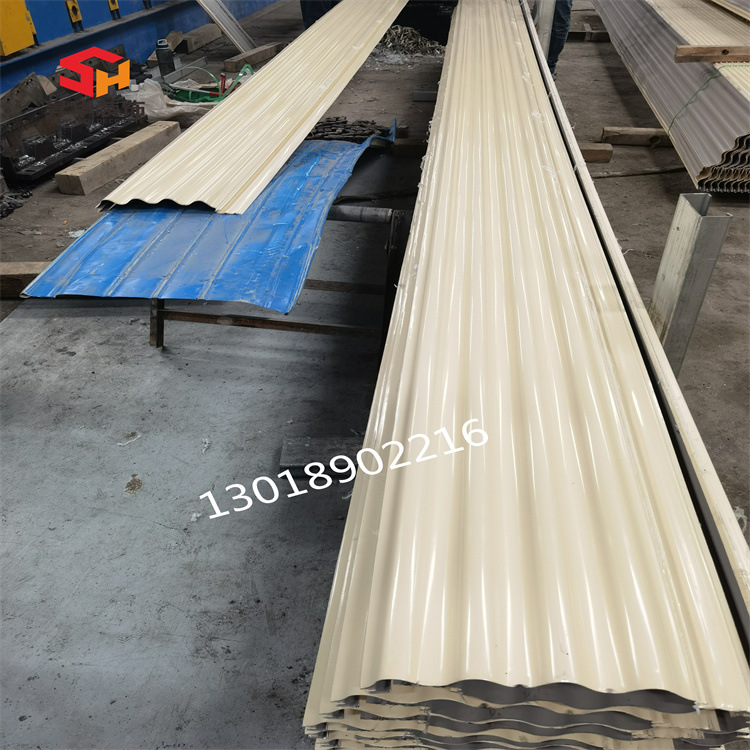 展厅装饰弯弧波浪板 红色 黑色 暗扣式铝镁锰波浪板  米黄色836板