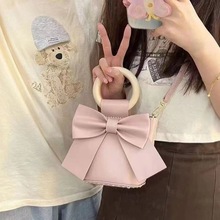 手工diy包包自己做蝴蝶结女2024新款自制斜挎包手提包水桶包