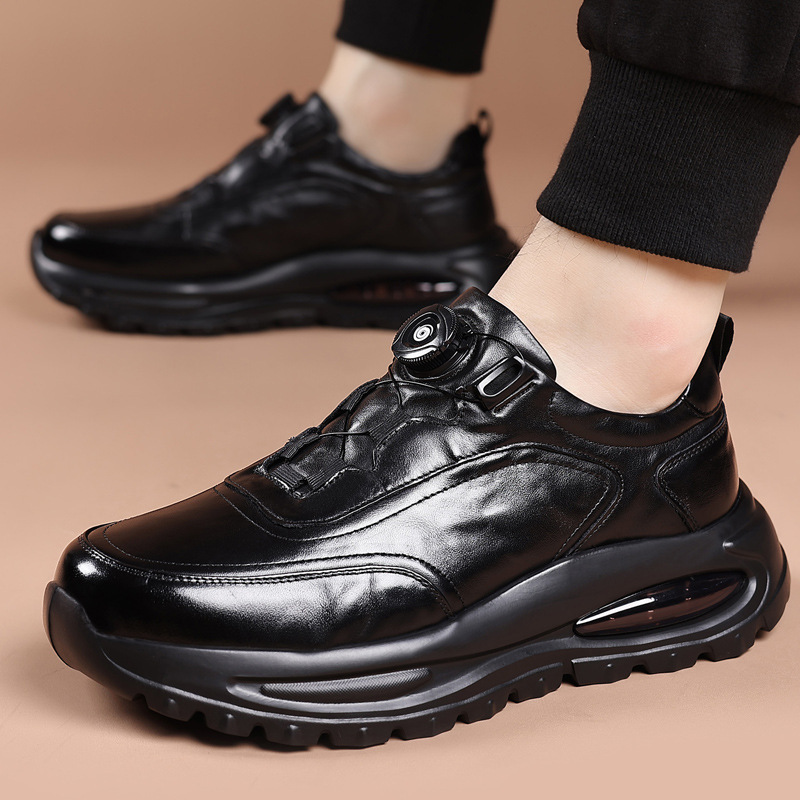 New model men's casual sports shoes made of top-layer cowhide, with air cushion soles, lightweight and versatile, trendy genuine leather fashion shoes for men New model men's casual sports shoes made of top-layer cowhide, with air cushion soles, lightweight and versatile, trendy genuine leather fashion shoes for men