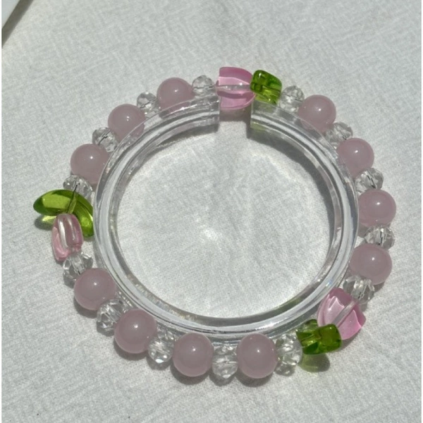 S025-【Pink】Tulip Bracelet#SZ214