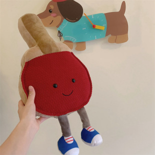 Cross-border Guofeng Fun Table Tennis Rack Creative Plush Toy Sofa Pillow Home Decoration Children's Birthday Gift