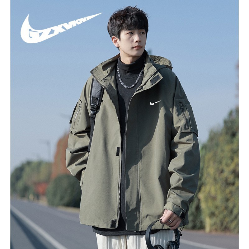 Autumn Japanese travel windproof sports jacket with hood