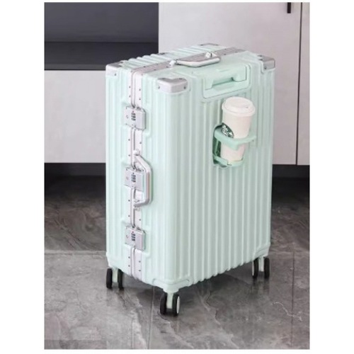 Travel suitcase, backpack, pull-along suitcase, swivel wheels, for women and men, students, 26-inch, boarding pass code, leather suitcase, 28-inch