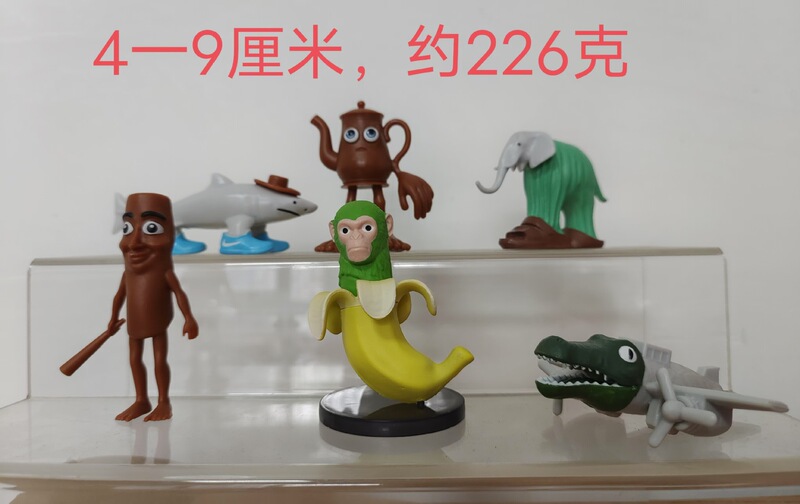 国境を越えた新製品外国AI山海経フィギュア通通木棒人トララ靴を履いたサメ人形モデル|undefined