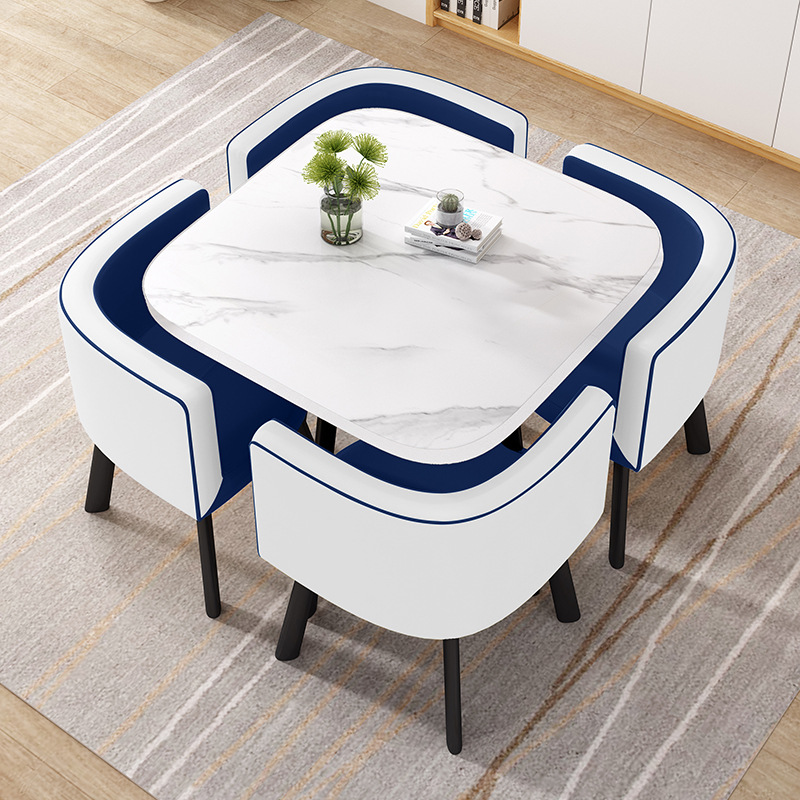 White stone root + blue and white two-color leather + black creel